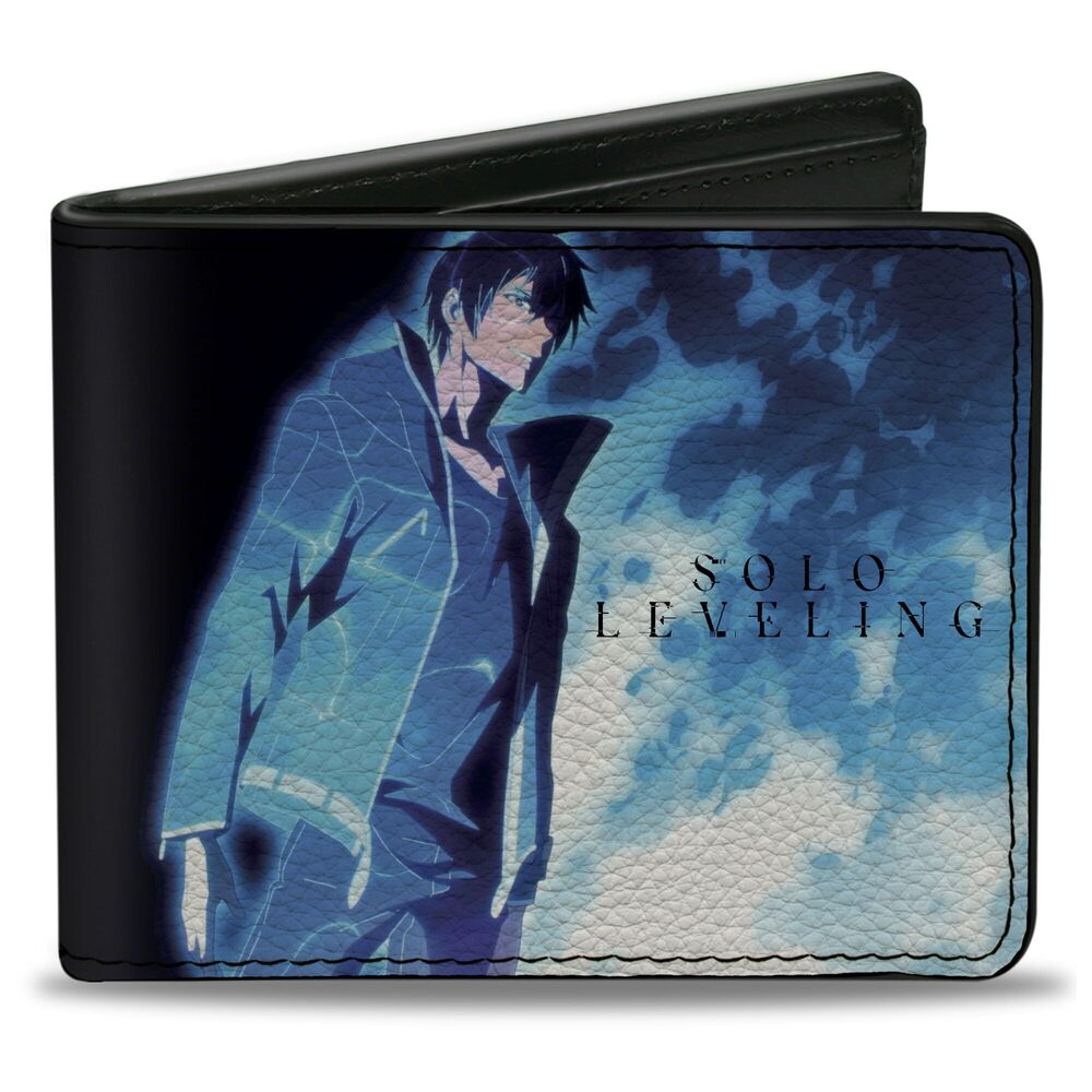 9271 Solo Leveling Wallet, Bifold, Solo Leveling Sung Jinwoo Blue And Red